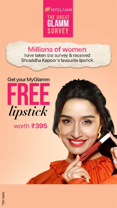 myglamm free lipstick survey.